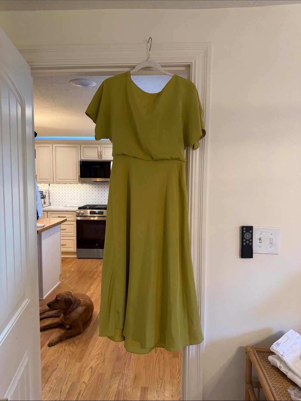 Lafayette 148 New York Olive Green Midi Dress